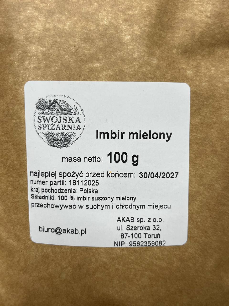 Imbir Mielony