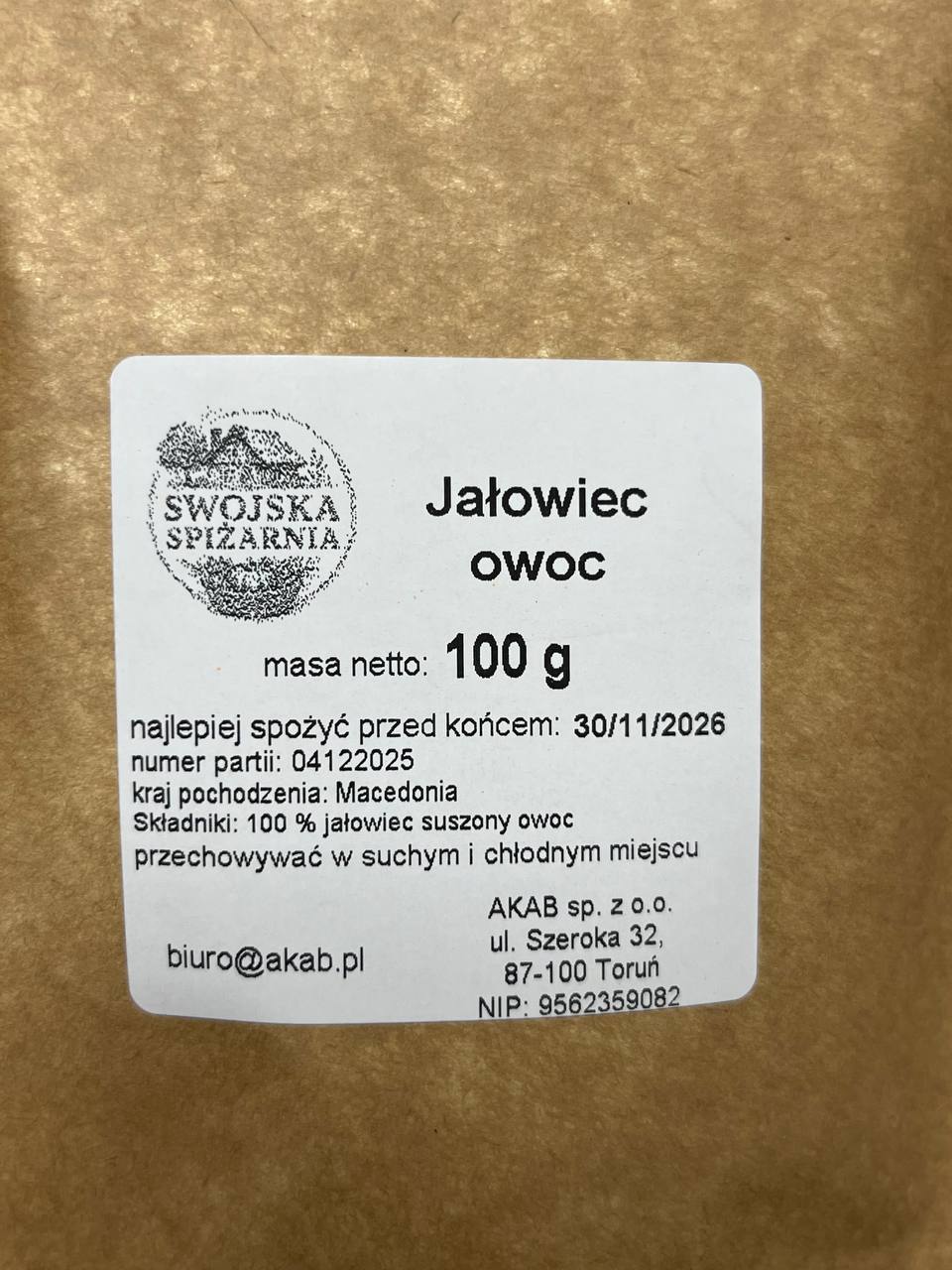 Jałowiec Owoc