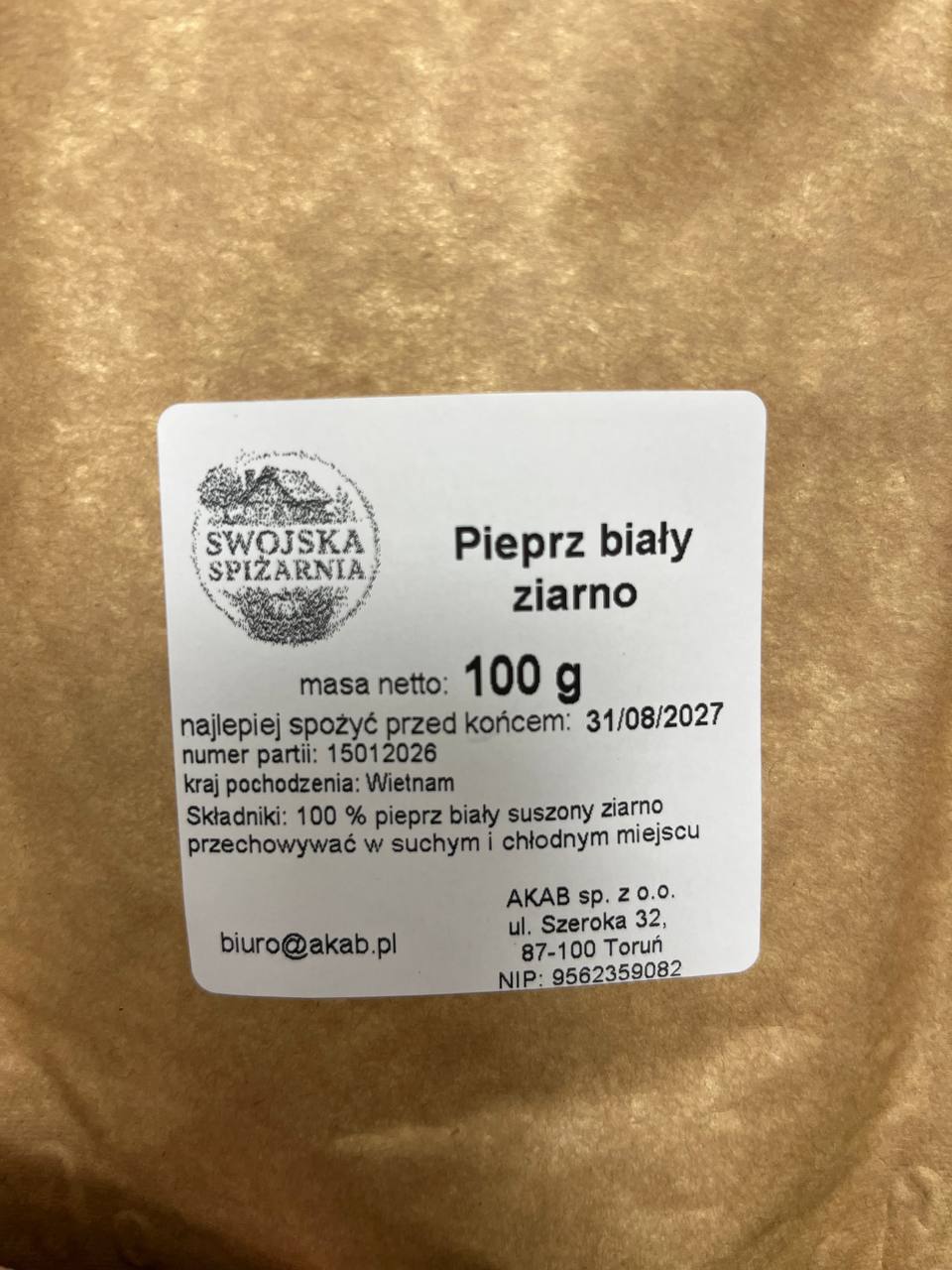 Pieprz Biały Ziarno