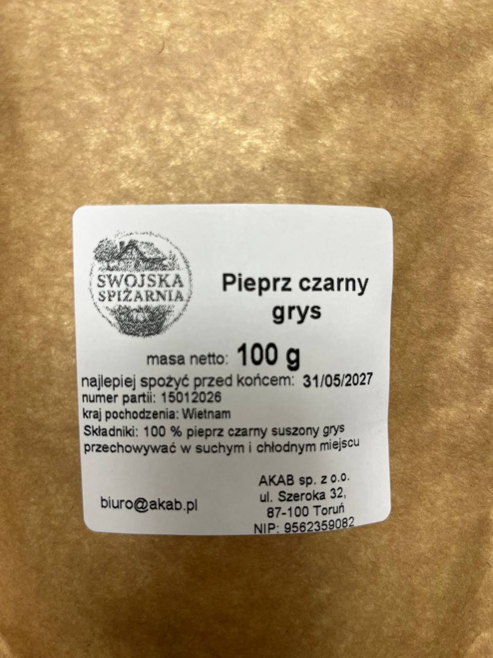Pieprz Czarny Grys