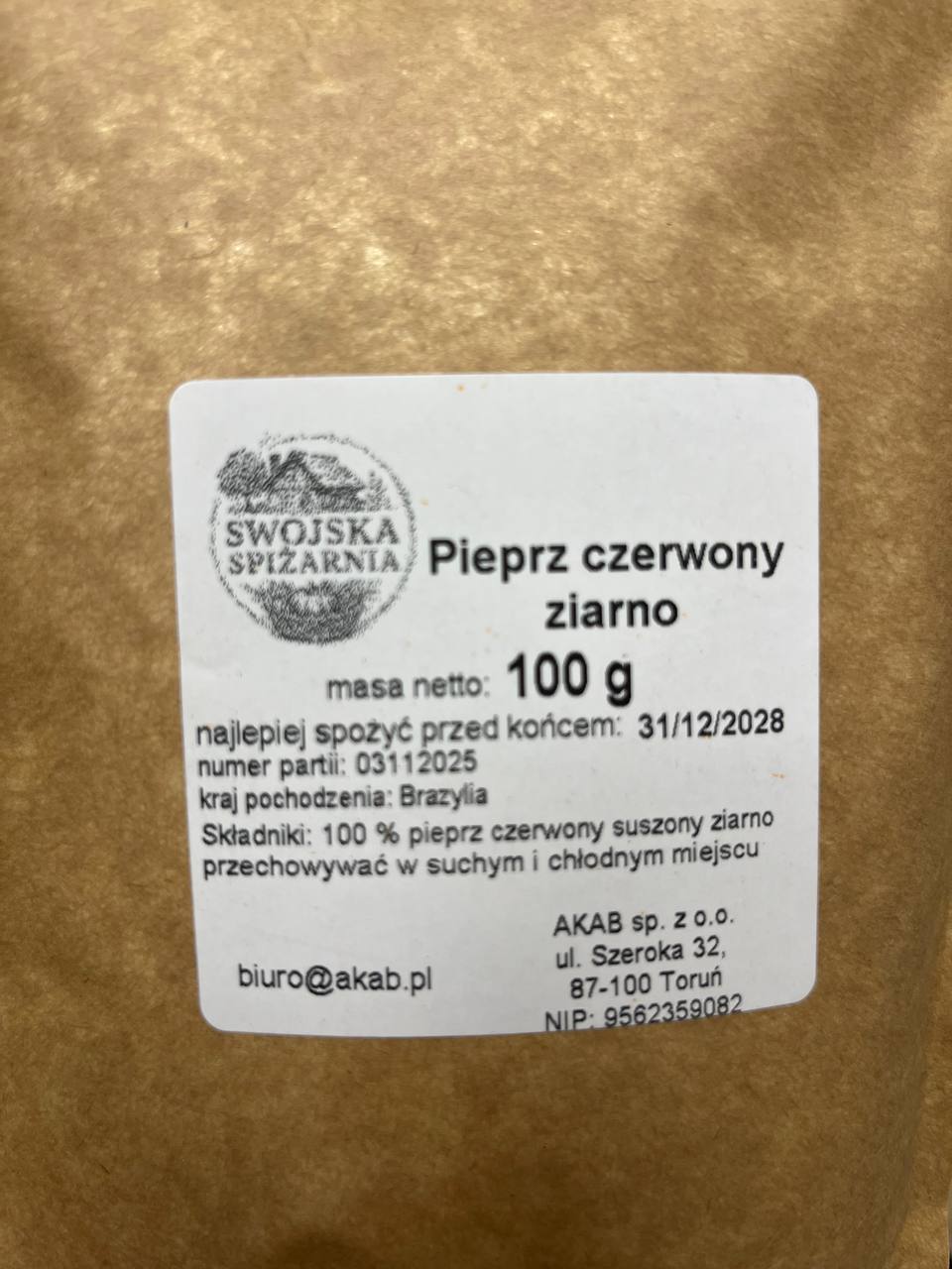 Pieprz Czerwony Ziarno